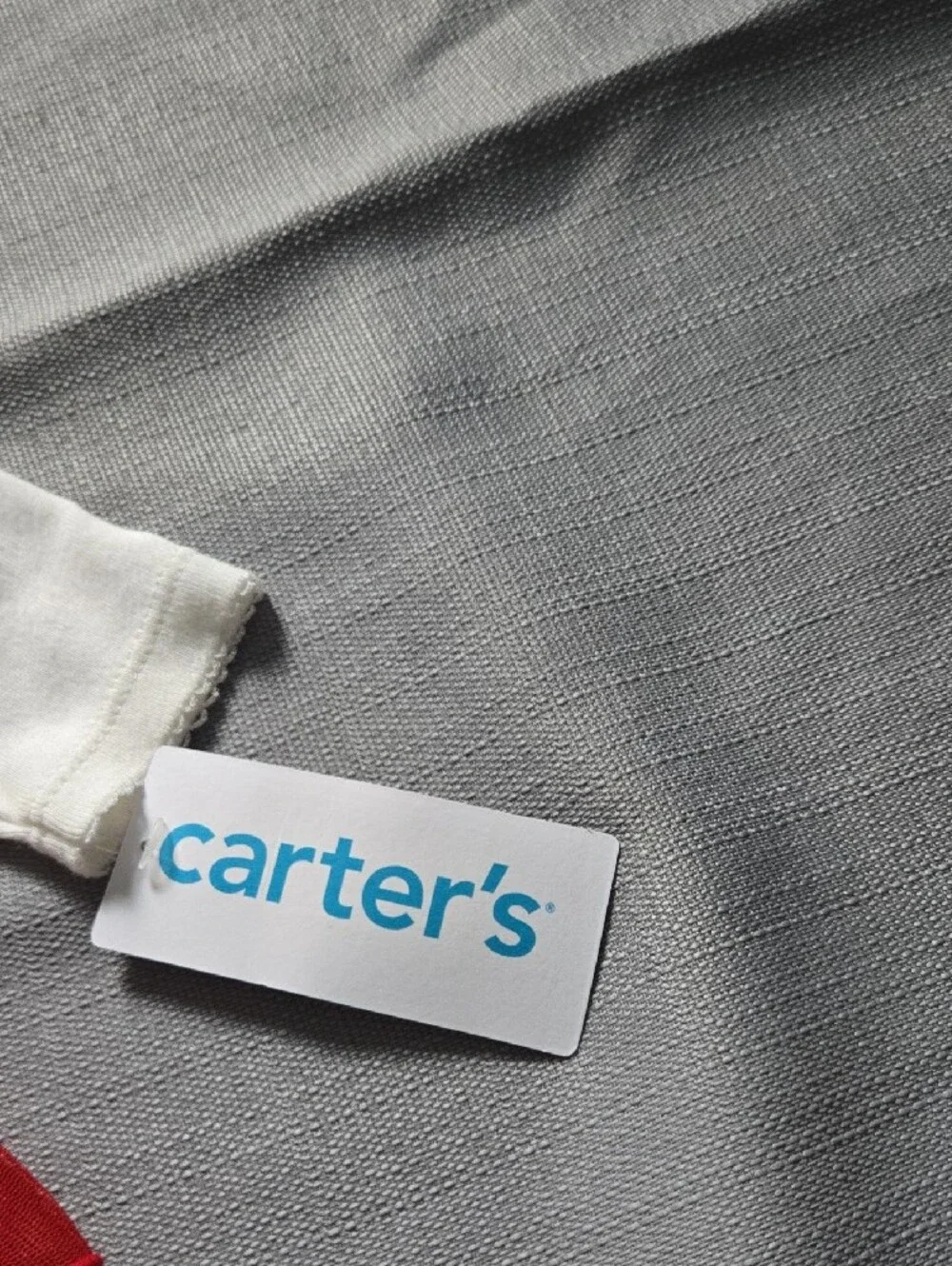 Carter's White Baby Outfit with Red Accent
